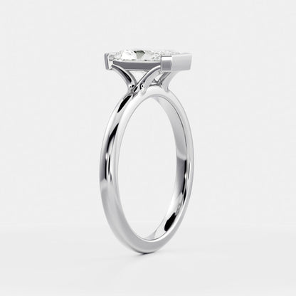 2 CT Radiant: Bezel Half Lab Grown Diamond