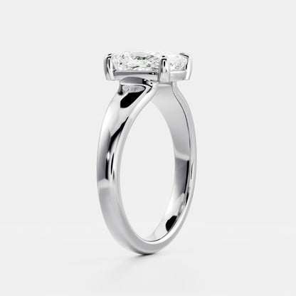 Elongated Cushion: Taper Solitaire Lab Grown Diamond