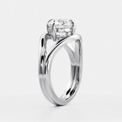 East-West Round: Split Shank Lab Grown Diamond