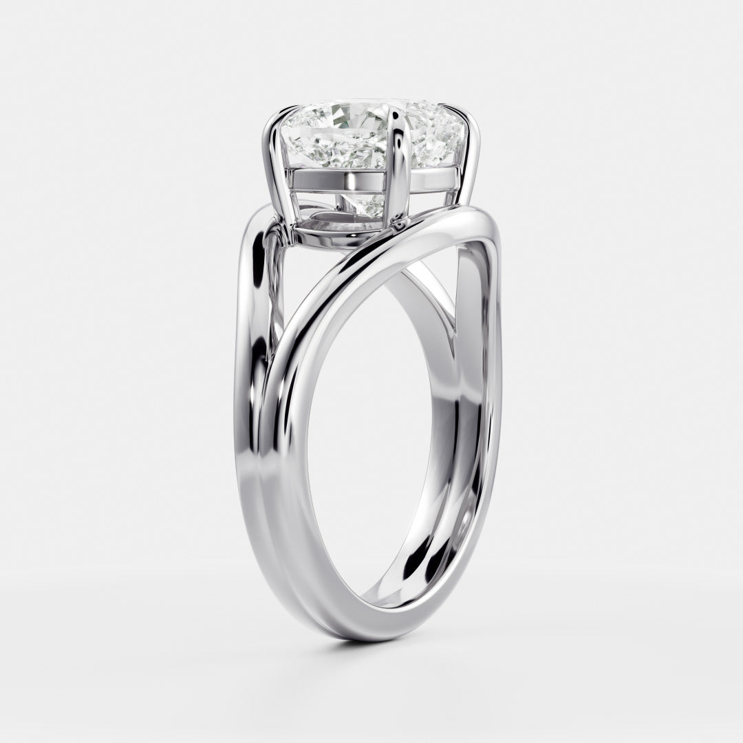 2 CT Cushion: Split Shank Lab Grown Diamond