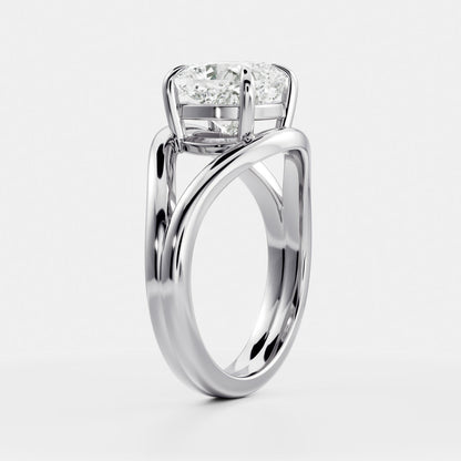 2 CT Cushion: Split Shank Lab Grown Diamond