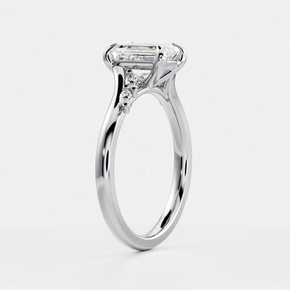 Emerald: Pave Lab Grown Diamond