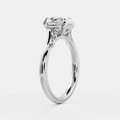 2 CT Pear: Pave Lab Grown Diamond Engagement Ring