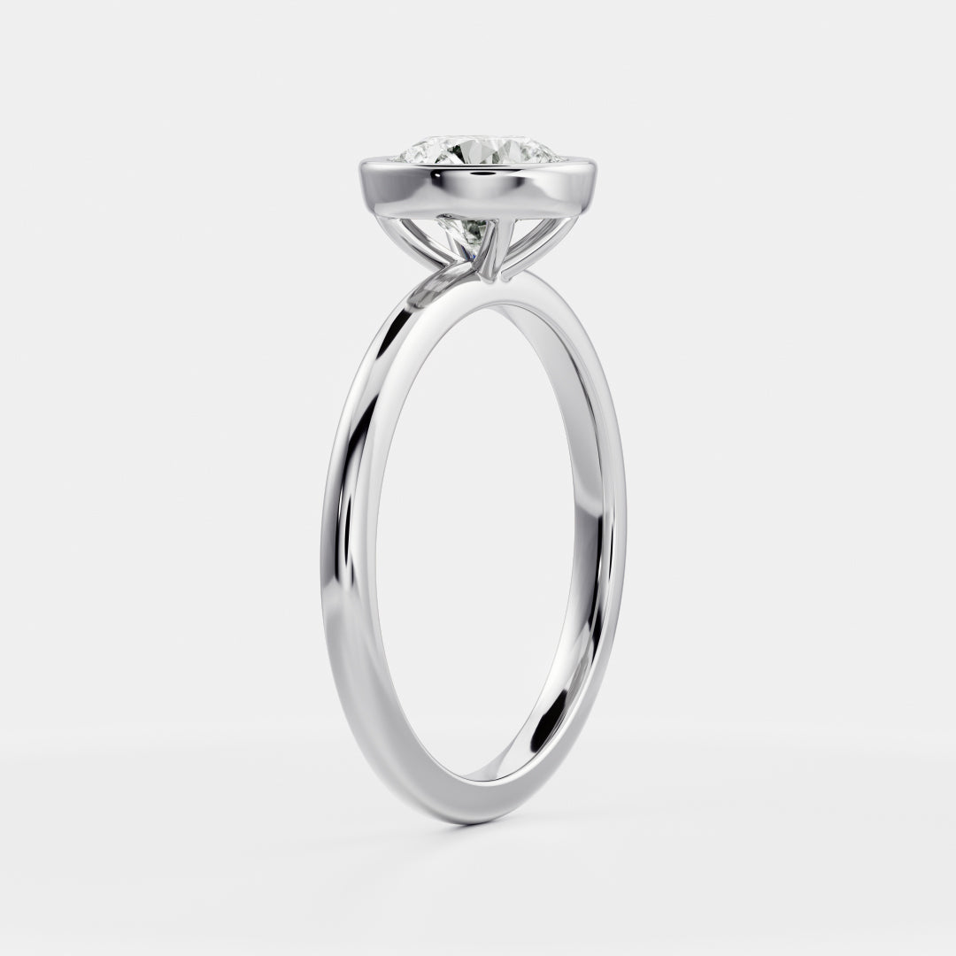 Round: Bezel Solitaire Lab Grown Diamond