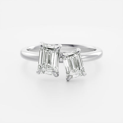 2 CT Emerald: Toi Et Moi Lab Grown Diamond