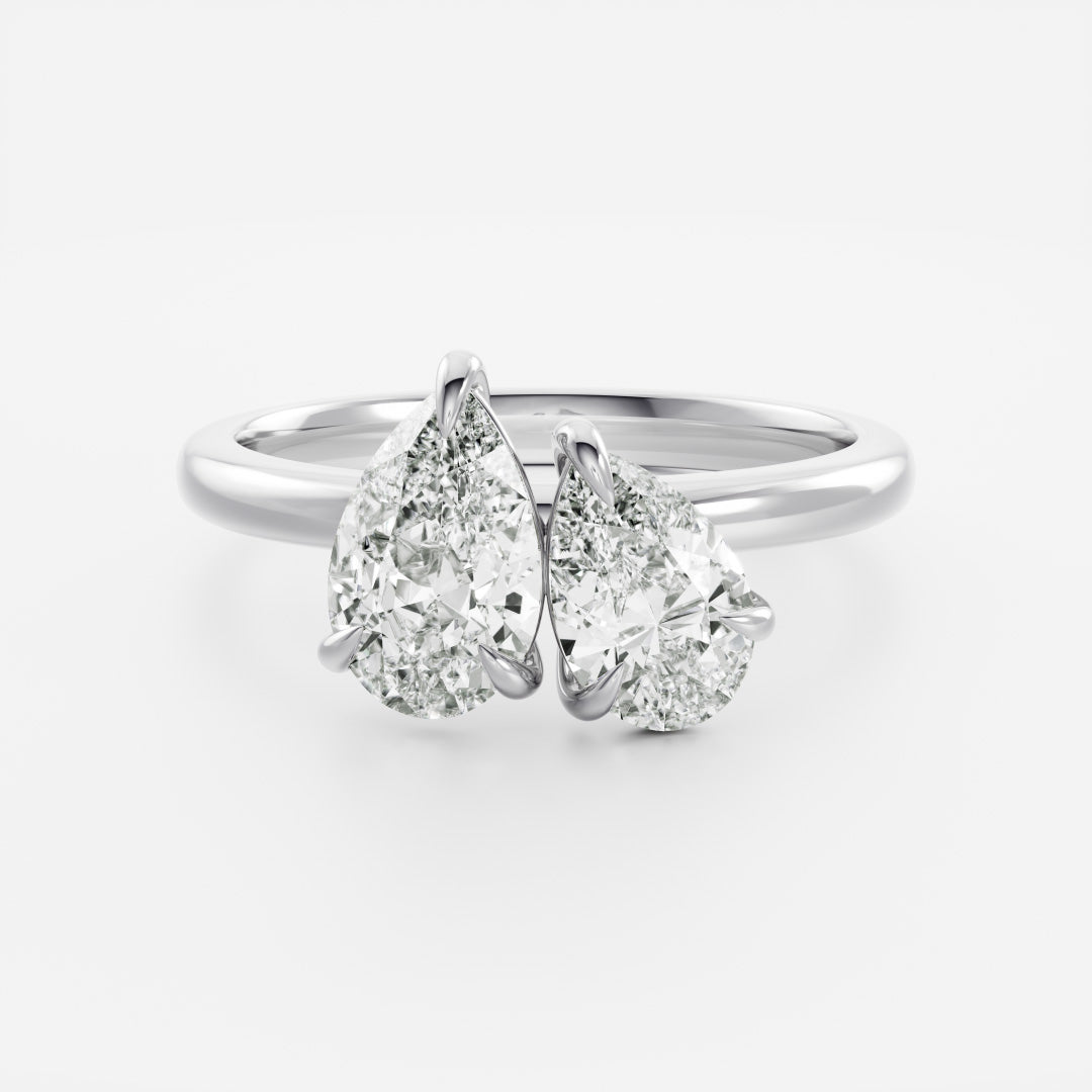 2 CT Pear: Toi Et Moi Lab Grown Diamond