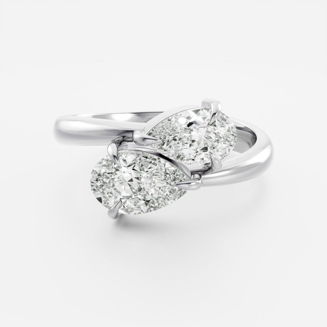 3 CT Pear Toi et Moi: Lab Grown Diamond