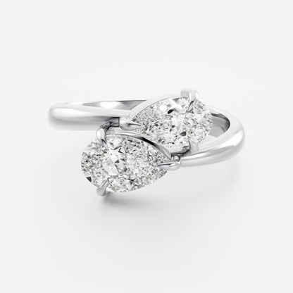 3 CT Pear Toi et Moi: Lab Grown Diamond