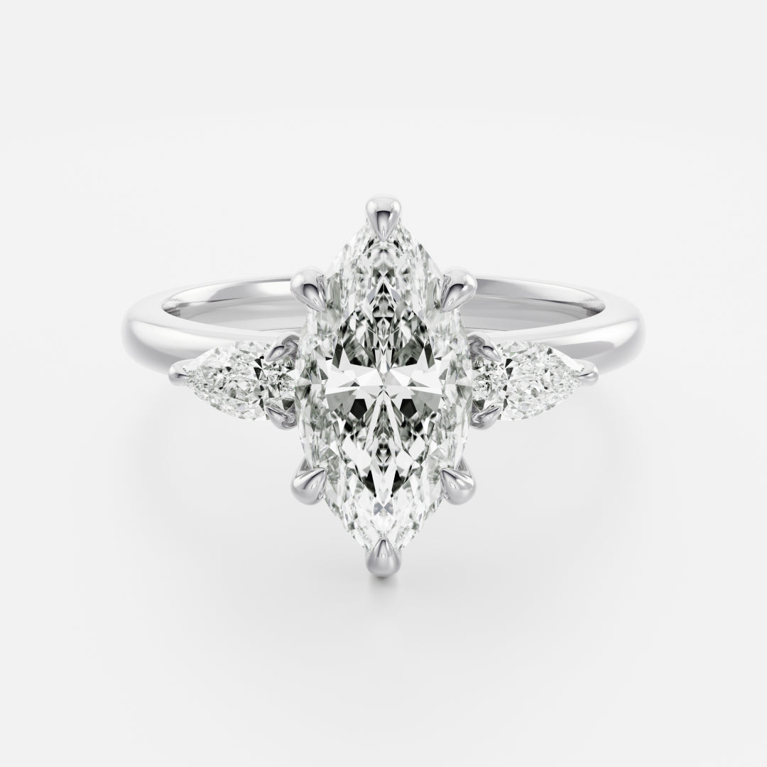 Marquise: Three Stone Lab Grown Diamond