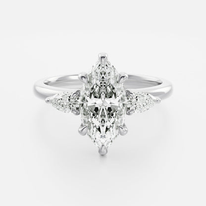 Marquise: Three Stone Lab Grown Diamond