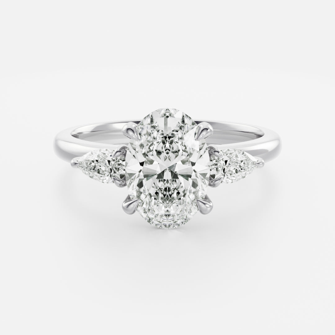 Oval: Three Stone Lab Grown Diamond