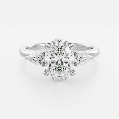 Oval: Three Stone Lab Grown Diamond