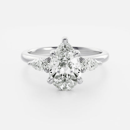 Pear: Three Stone Lab Grown Diamond