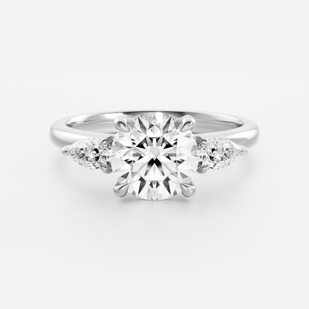 Round: Three Stone Lab Grown Diamond