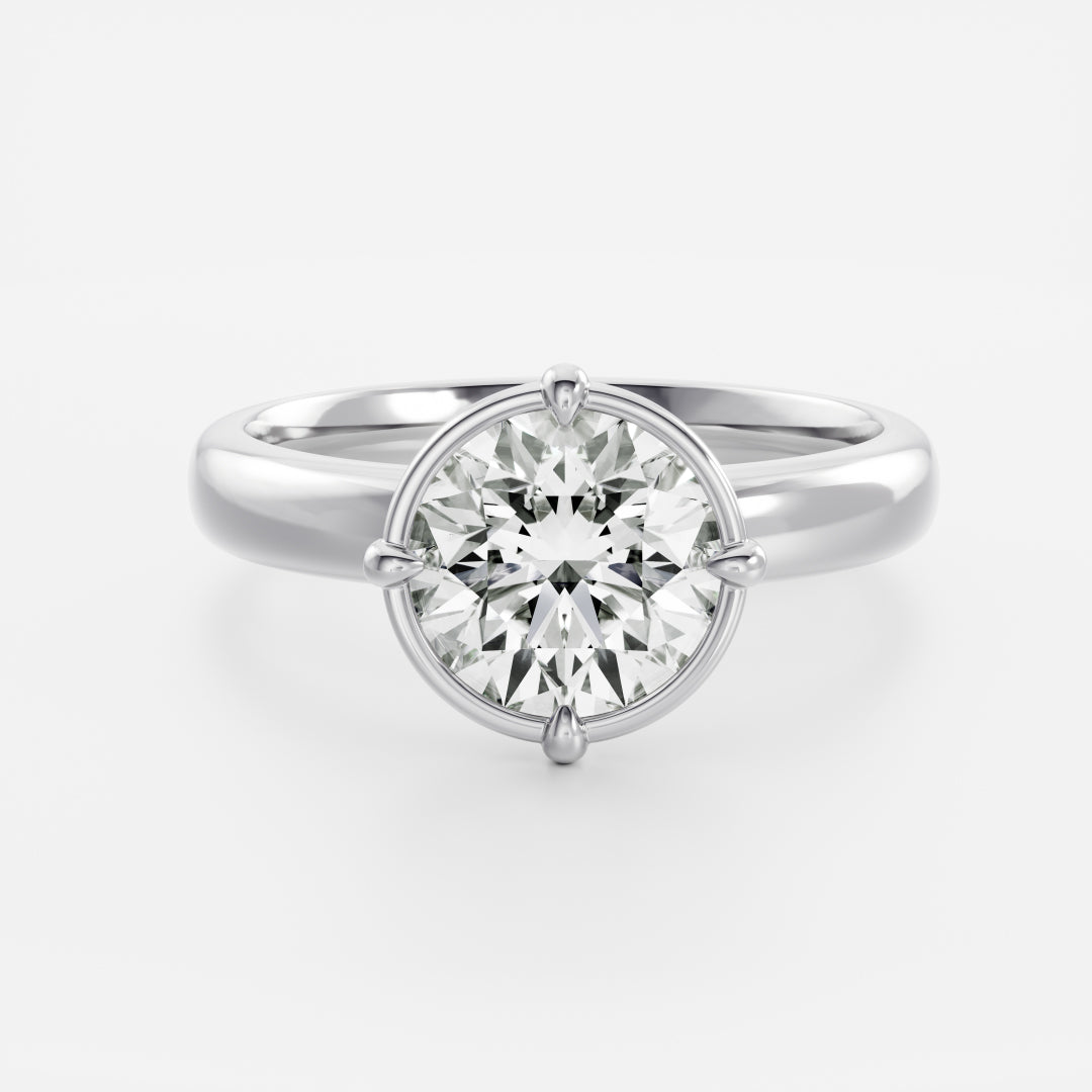 Round: Pronged Bezel Lab Grown Diamond