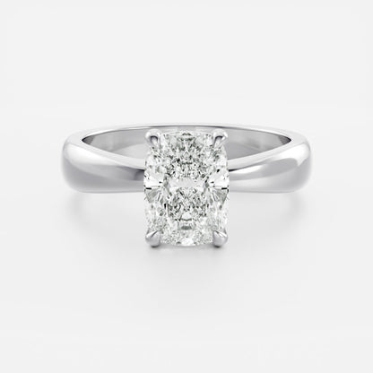 1.5 CT Elongated Cushion: Chunky Solitaire Lab Grown Diamond Engagement Ring