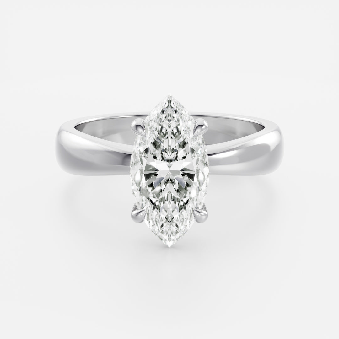 Marquise: Tapered Solitaire Lab Grown Diamond