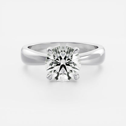 Round: Tapered Solitaire Lab Grown Diamond