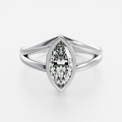 Marquise: Bezel Split Band Lab Grown Diamond