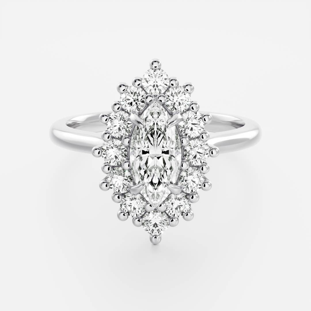 Marquise: Halo Cluster Lab Grown Diamond
