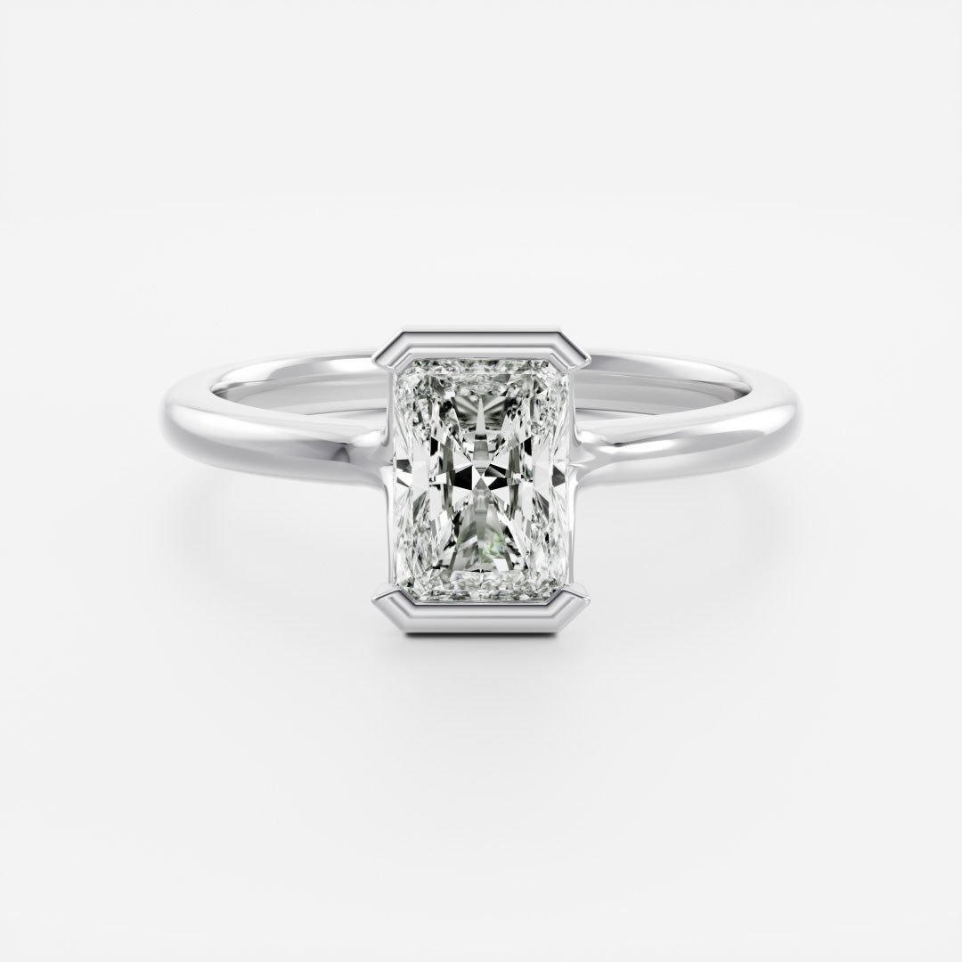 2 CT Radiant: Bezel Half Lab Grown Diamond