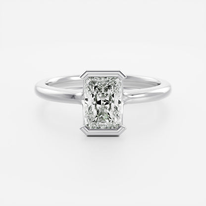 2 CT Radiant: Bezel Half Lab Grown Diamond