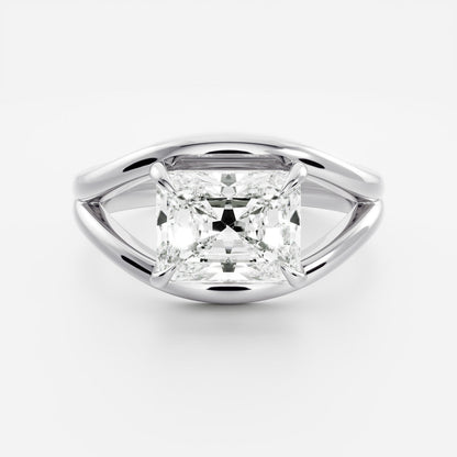 East-West Radiant: Split Shank Lab Grown Diamond