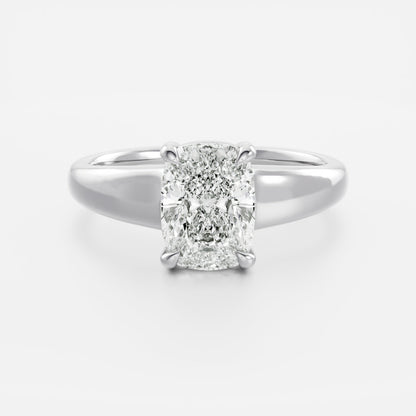 Elongated Cushion: Taper Solitaire Lab Grown Diamond