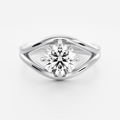 East-West Round: Split Shank Lab Grown Diamond