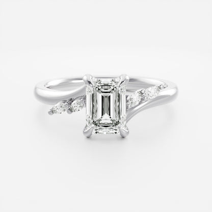 Emerald: Pave Lab Grown Diamond