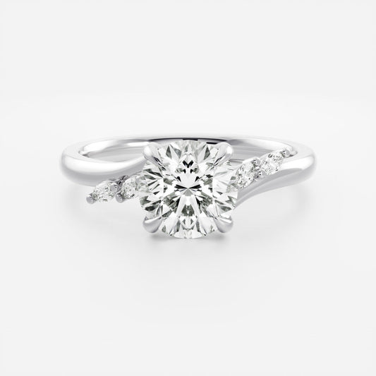 Cushion: Pave Lab Grown Diamond Engagement Ring