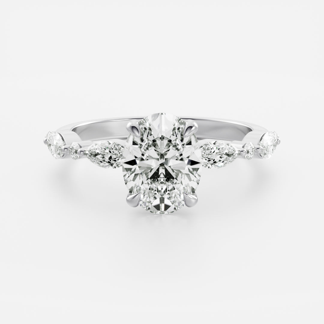 Oval: Pave Lab Grown Diamond