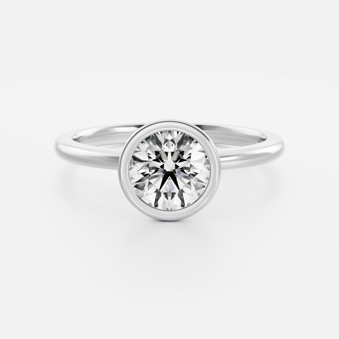 Round: Bezel Solitaire Lab Grown Diamond