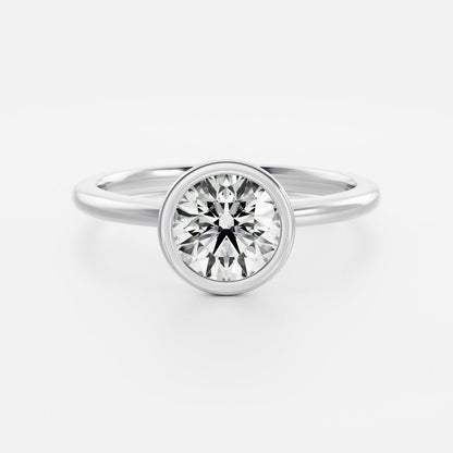 Round: Bezel Solitaire Lab Grown Diamond