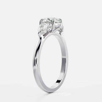 1.5 CT Round: Three Stone Lab Grown Diamond