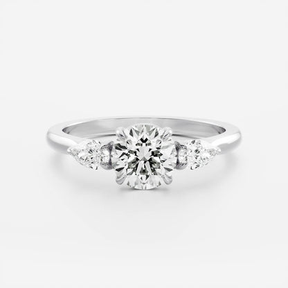 1.5 CT Round: Three Stone Lab Grown Diamond