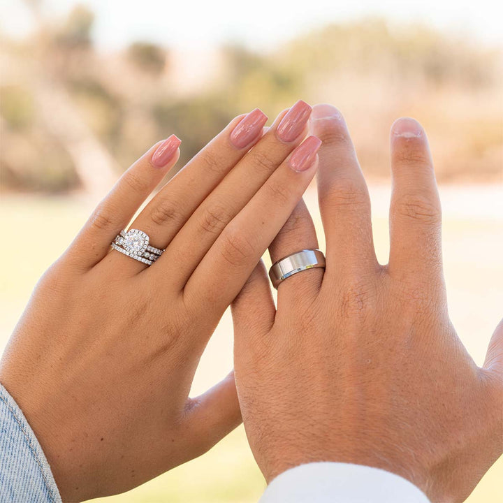 Brushed Finish Classic Wedding Band For Men