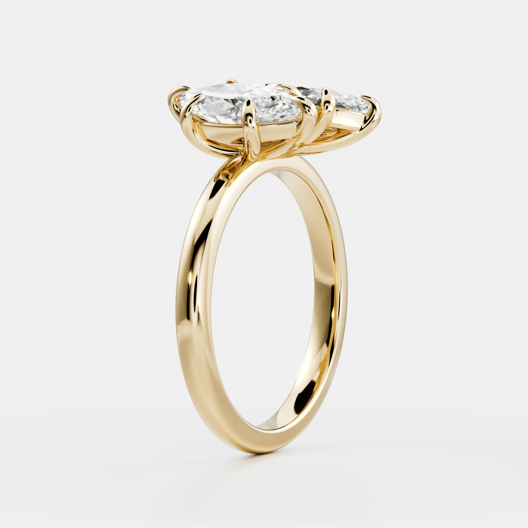 2 CT Marquise: Toi Et Moi Lab Grown Diamond Engagement Ring