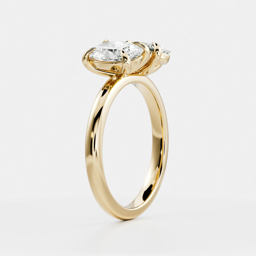 2 CT Oval: Toi Et Moi Lab Grown Diamond Engagement Ring