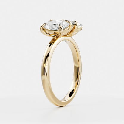 2 CT Oval: Toi Et Moi Lab Grown Diamond Engagement Ring