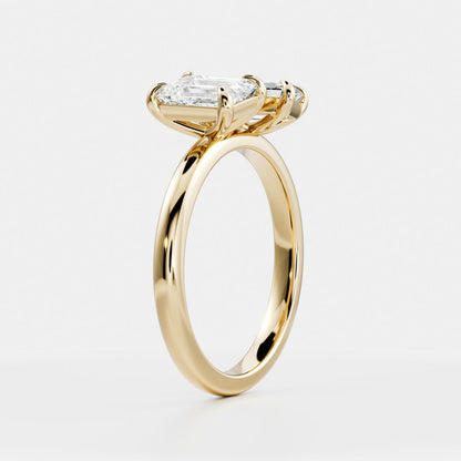 2 CT Emerald: Toi Et Moi Lab Grown Diamond