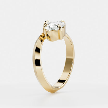 3 CT Pear: Twisted Knife Edge Toi Et Moi Lab Grown Diamond