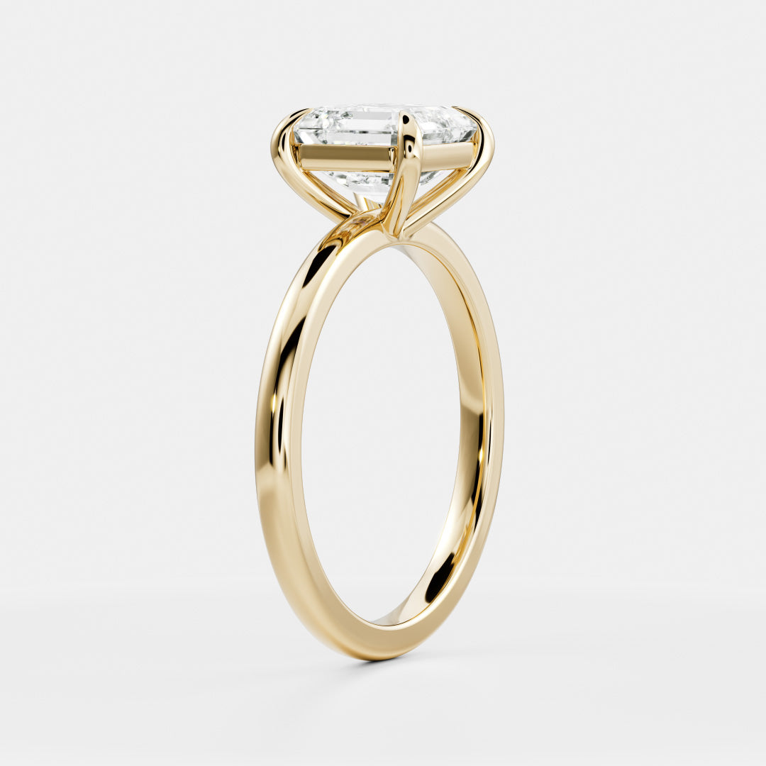 Asscher: Solitaire Lab Grown Diaond Engagement Ring