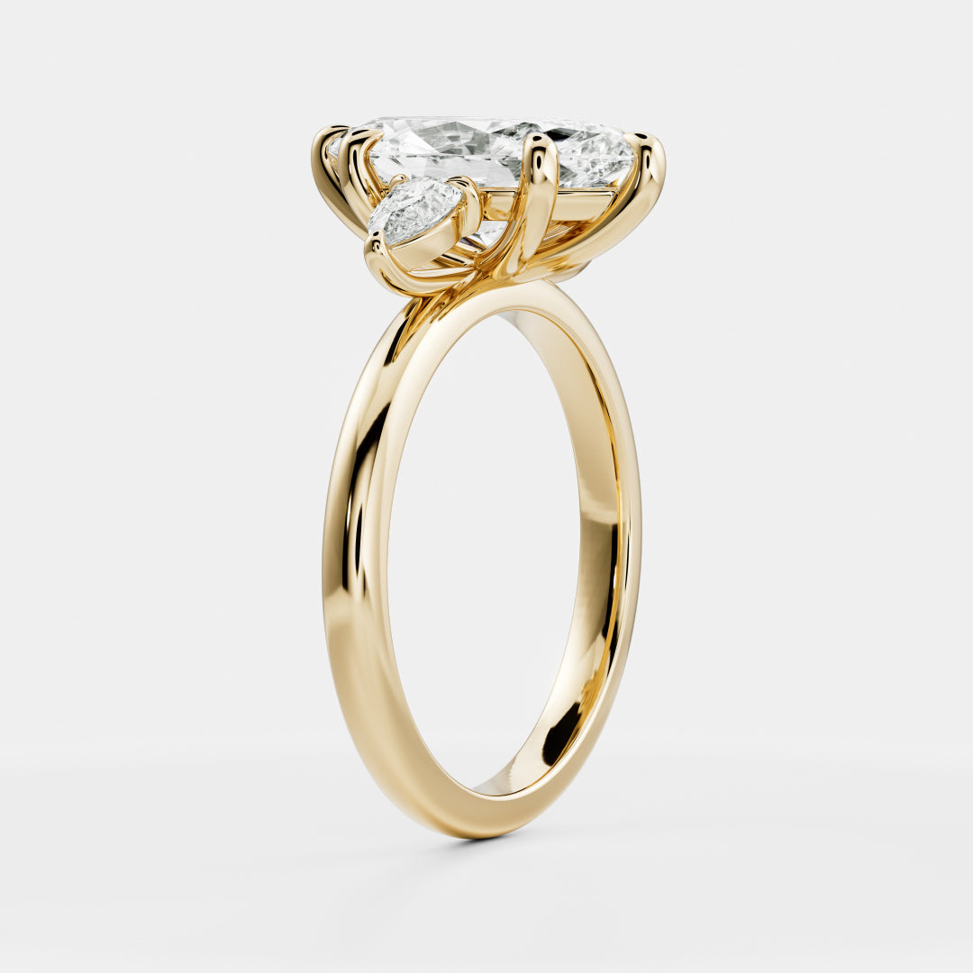 Marquise: Three Stone Lab Grown Diamond