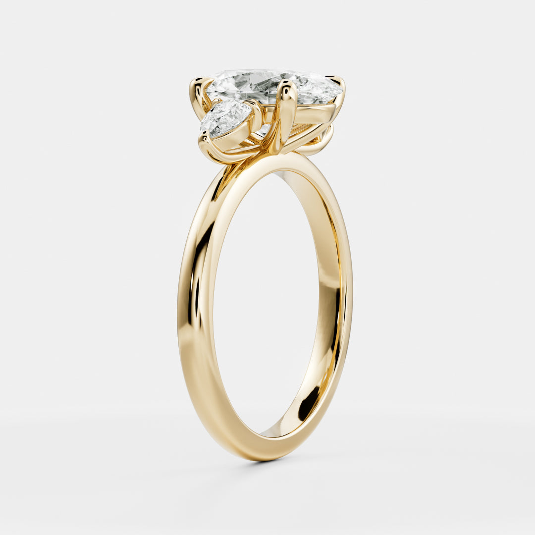 Oval: Three Stone Lab Grown Diamond