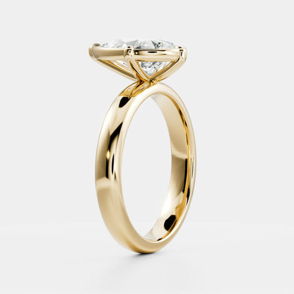 2 CT Pear: Pronged Bezel Lab Grown Diamond Engagement Ring