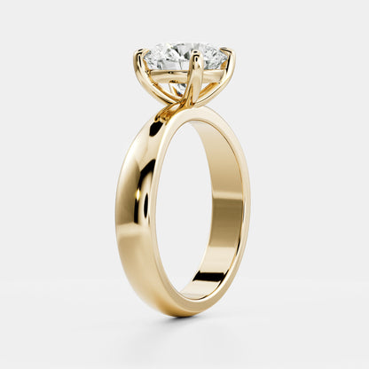 Round: Tapered Solitaire Lab Grown Diamond