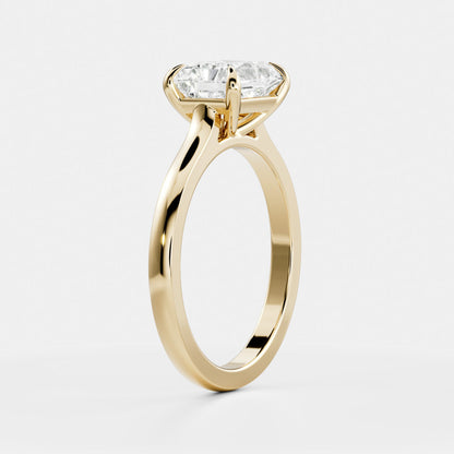 East-West Radiant: Cathedral Solitaire Lab Grown Diamond