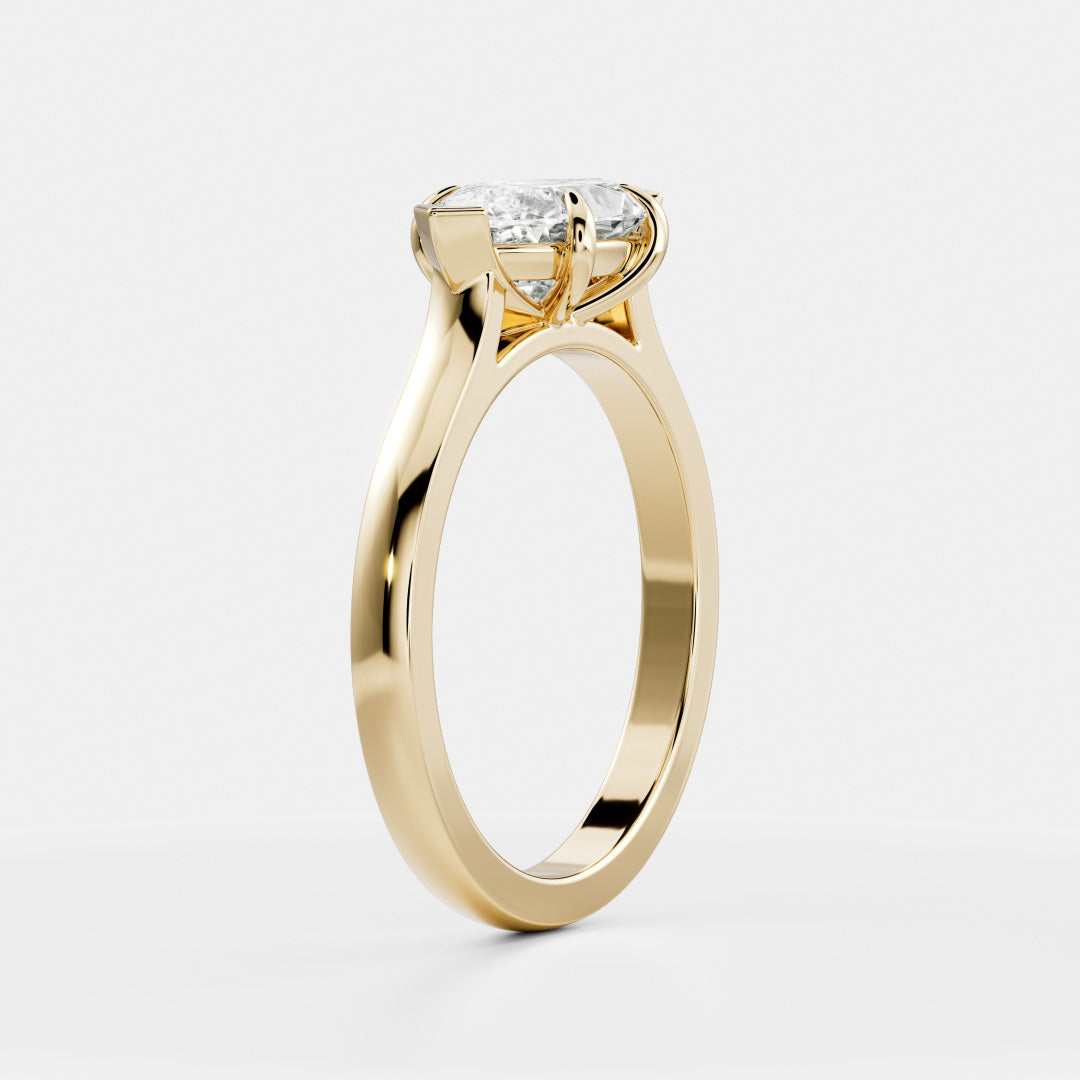 East-West Marquise: Cathedral Solitaire Lab Grown Diamond