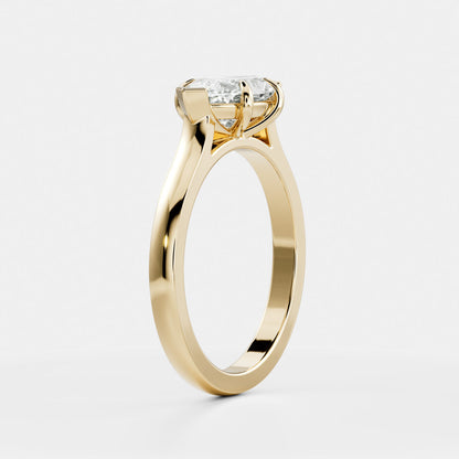 East-West Marquise: Cathedral Solitaire Lab Grown Diamond